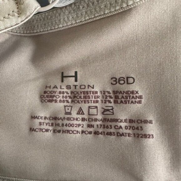 Halston Womens Bra 36D Beige Taupe Comfort Wireless Lightly Padded T-Shirt NWOT - Picture 3 of 4